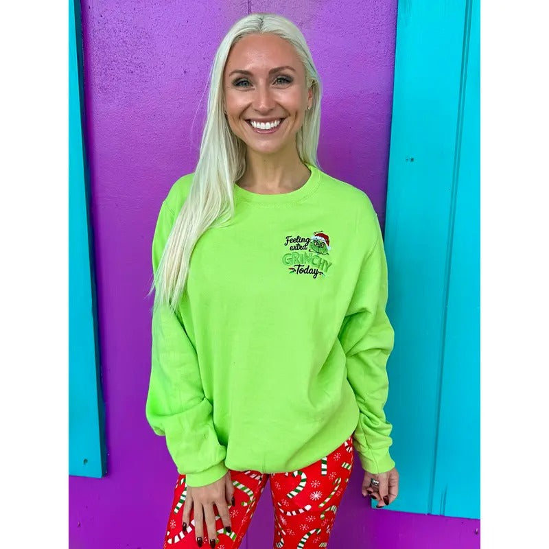 Feeling Extra Gr*nchy Today Embroidered Sweatshirt T-Shirts, Hoodie | WearSparks.com