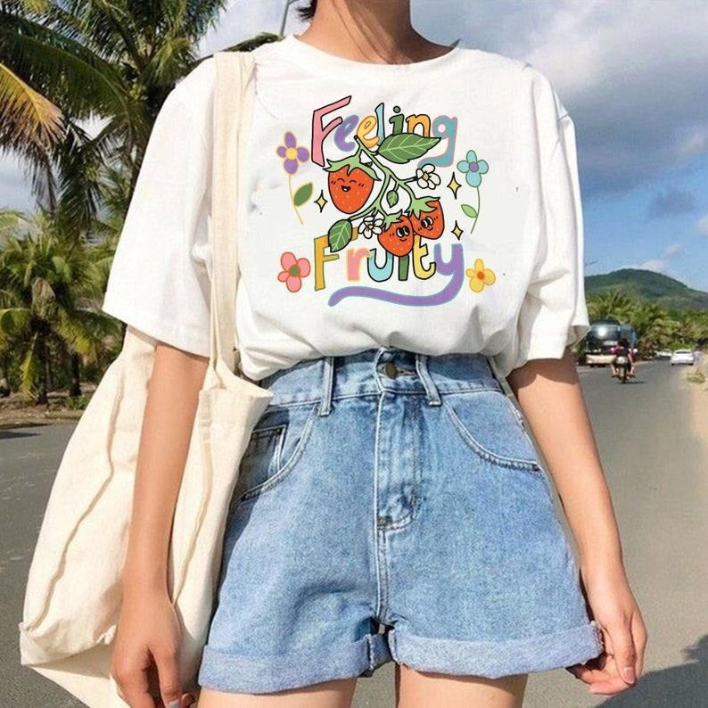 Feeling Fruity Tshirt, LGBQT Shirt, Pride Month T-Shirt, LGBT Tee, Rainbow Shirt, Retro Frog Shirt, Gay Pride Trendy...