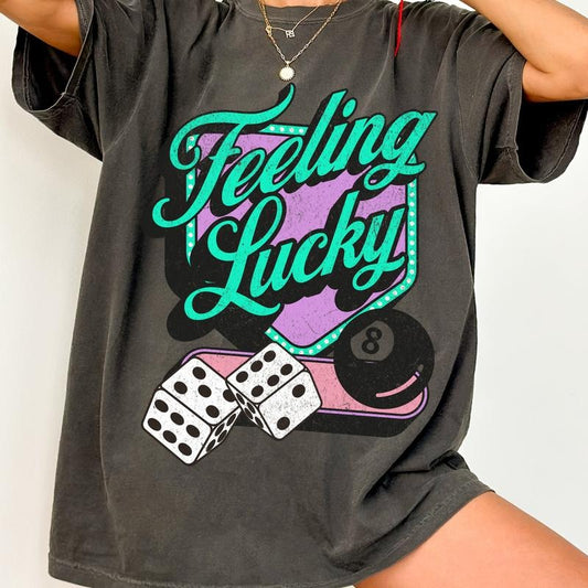 Feeling Lucky Turquoise T-Shirt,wild west T-Shirt, punchy Western T-Shirt,western shirt, cowgirl T-Shirt Hoodie, Sweatshirt