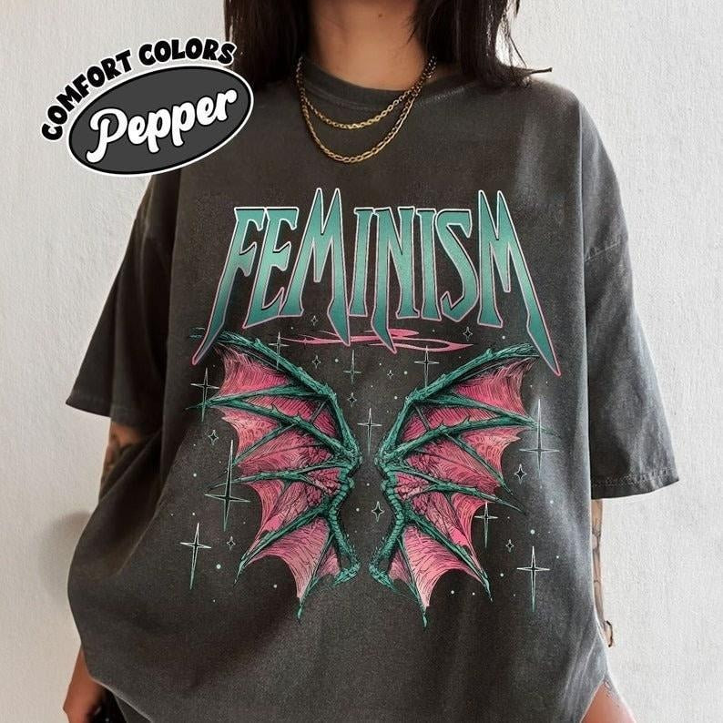 Feminism Dragon Fantasy T-Shirt, Feminist Art T Shirt, The Female Gaze Shirts, Feminist Tee, Human Rights Tee, Gift For...