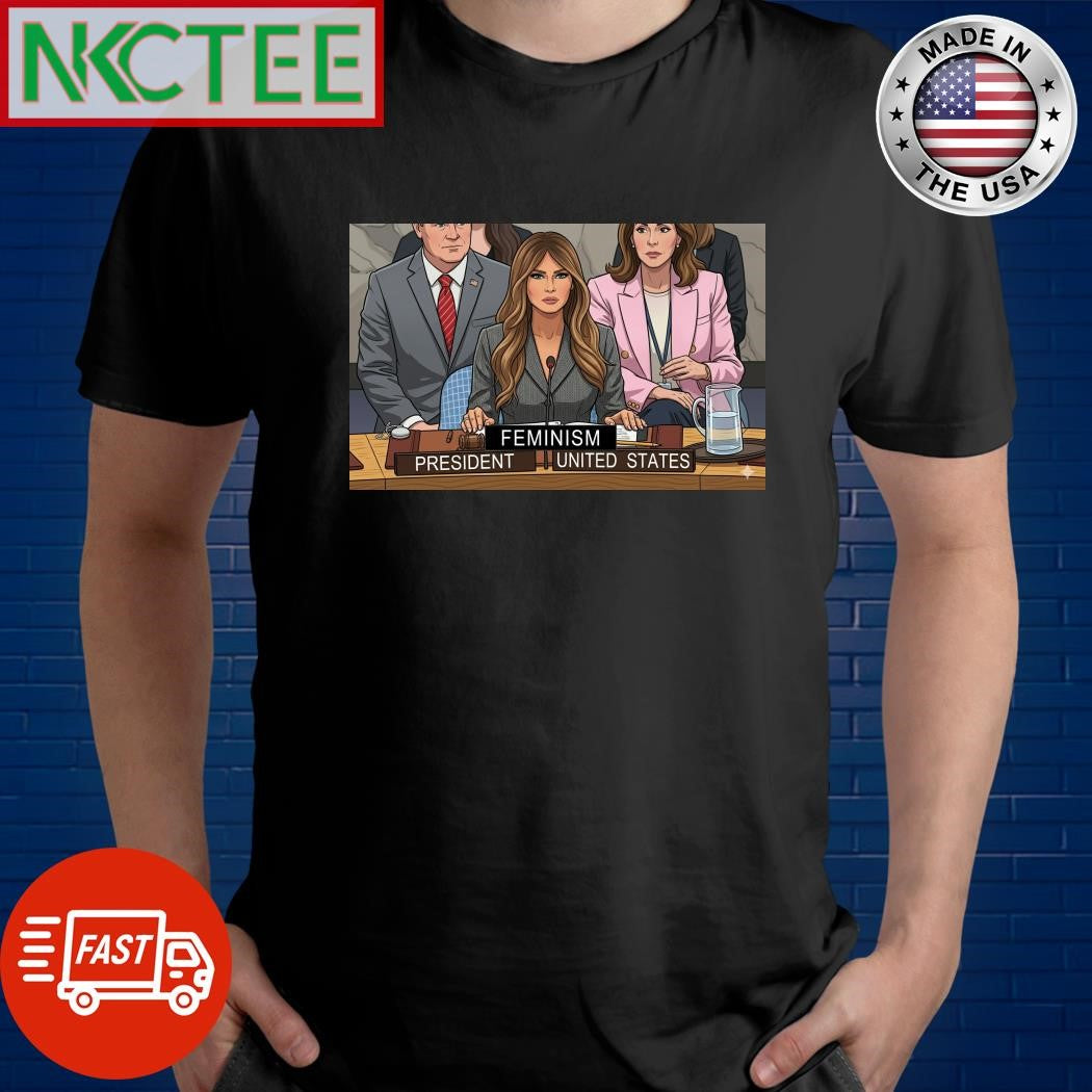 Feminism President Melania Trump cartoon tee