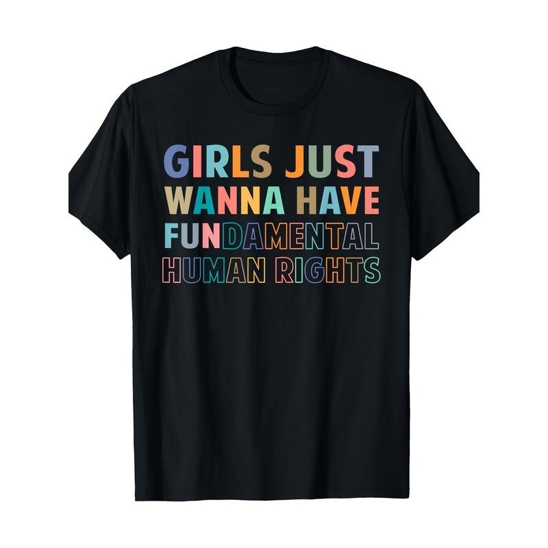 Feminist Cotton T-Shirt for Women, 100% Cotton, Crew Neck, Short Sleeve, Regular Fit, with Geometric Pattern, Slight...