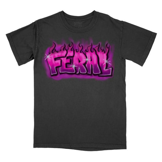 Feral Air Brush Comfort Colors Graphic Tee, Alternative, Halloween Shirt, Funny Scary T-Shirt, 90's Tshirt Hoodie, Sweatshirt