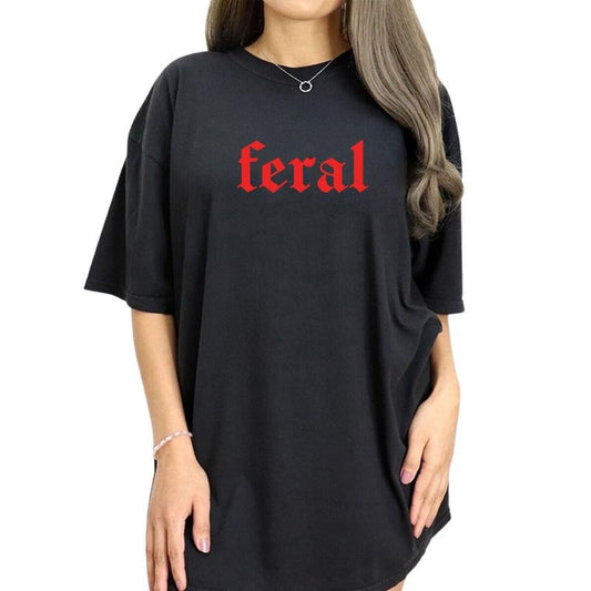 Feral Vintage Shirt, Feral Women Tee, In My Feral Era Graphic Printed Tee, Vintage Feral Mom Unhinged Shirt, Sarcastic...