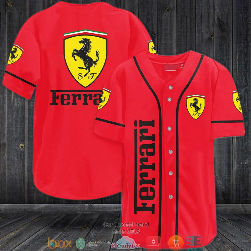 BEST Ferrari Red Baseball Jersey