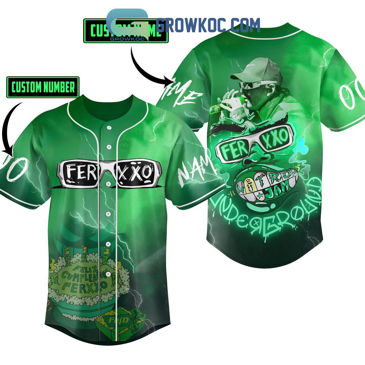 Ferxxo Feliz Cumplean??os Personalized Baseball Jersey