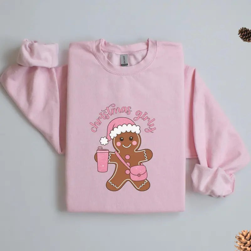 Festive Coquette Bow T-Shirt for Women, Loose Fit Christmas Party Tee, 50% Cotton 50% Polyester, Medium-heavy Fabric