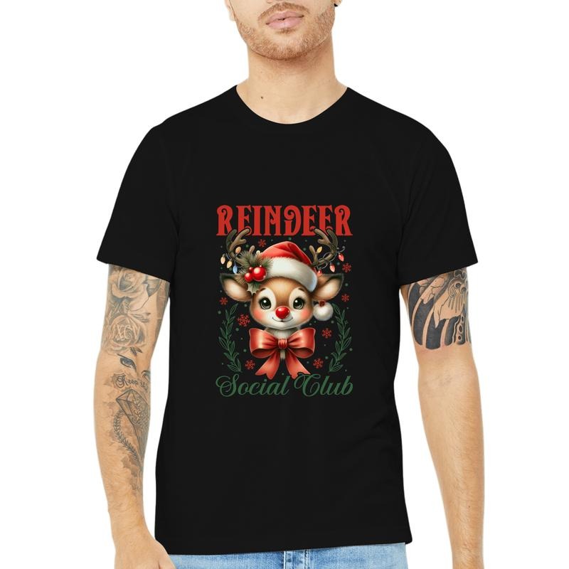 Festive Reindeer Social Club T-Shirt choose interesting patterns to express your personality, and make them a Christmas...