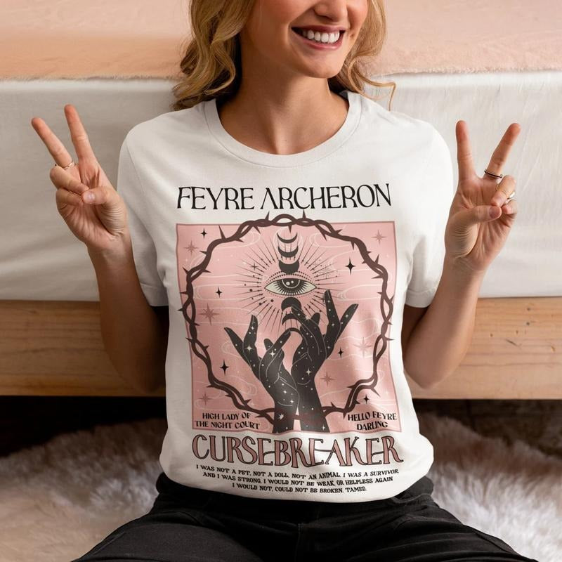 Feyre Cursebreaker T-Shirt, ACOTAR Merch Sweatshirt, Booktok, Bookish Gift, Unisex Tee, SJM, Velaris Womenswear Tee Hoodie