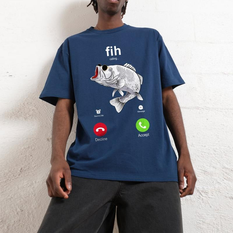 Fih Calling shirt, Remind Message Decline Accept Phone Call Fish Tshirt Hoodie, Sweatshirt | WearSparks.com