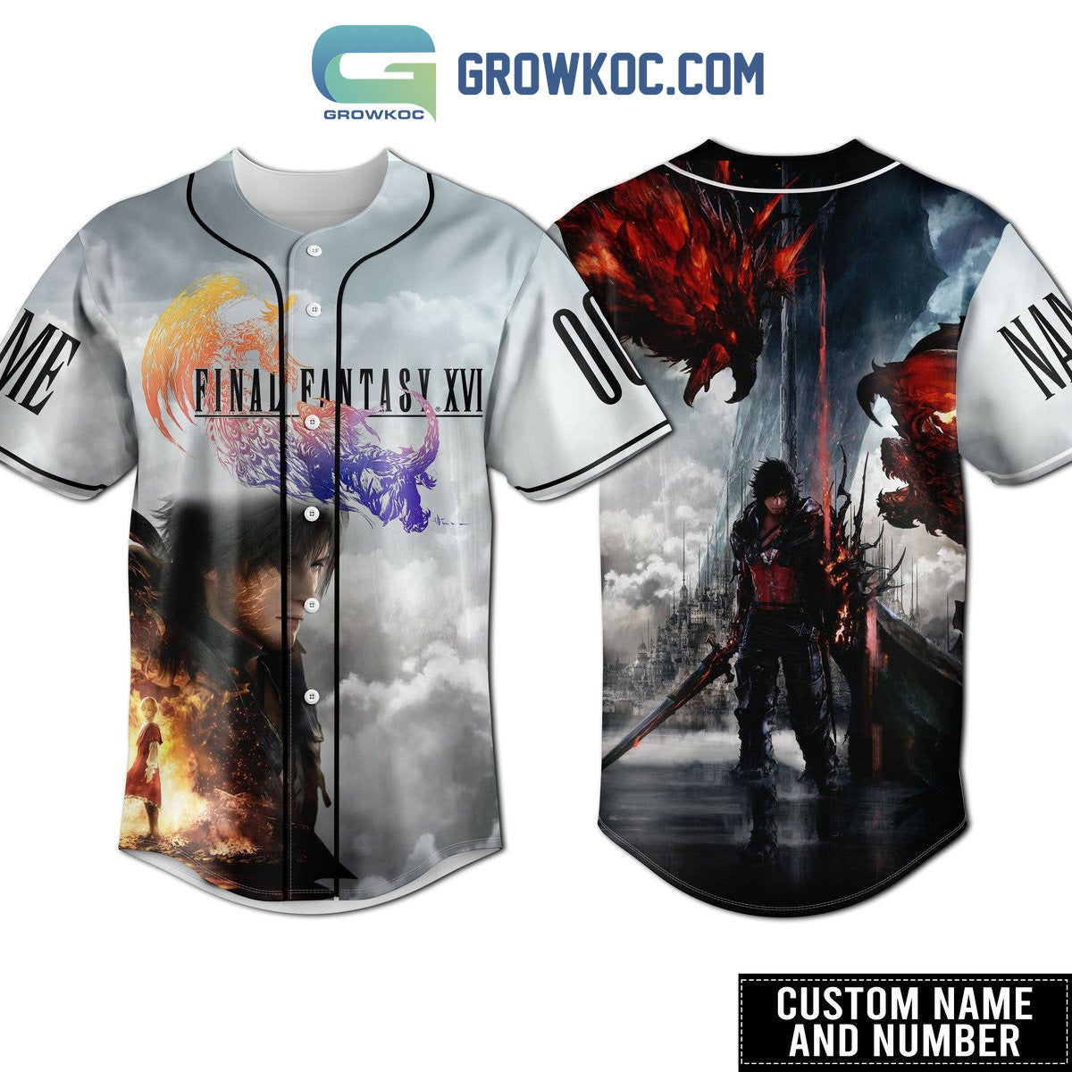 Final Fantasy XVI Personalized Baseball Jersey