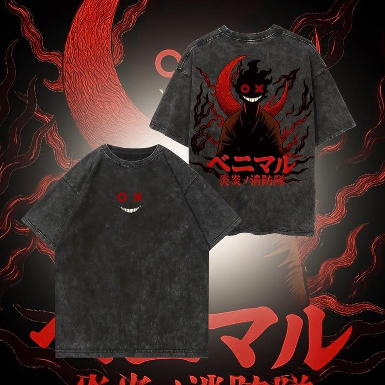 Fire Force Anime Tshirt | Heavy Stone-Washed Style Tee | Anime Graphic Tshirt | Benimaru Shinmon Inspired | Fire Force...