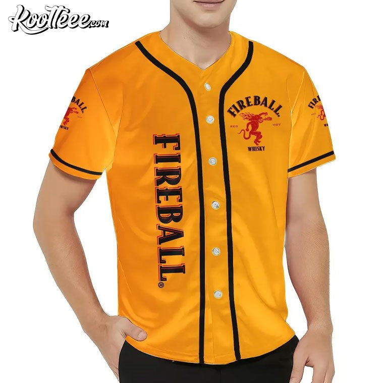 Fireball Whisky Personalized Name Baseball Jersey