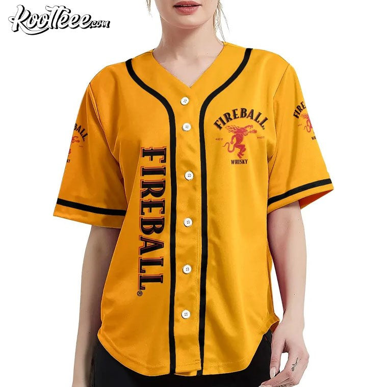 Fireball Whisky Personalized Name Baseball Jersey