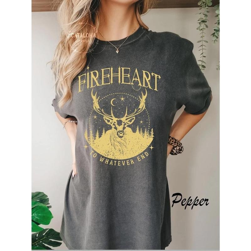 Fireheart Throne of Glass Shirt, To whatever end, Sarah J. Maas ToG Manon Blackbeak Aelin, Aelin shirt, Fireheart...