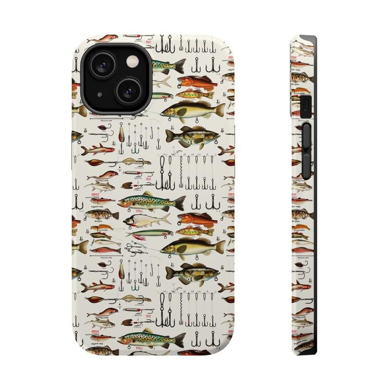 Fishing Lures Phone Case, Mag Safe Compatible, Magnetic Tough Cases T-Shirts, Hoodie, Sweatshirt | WearSparks.com