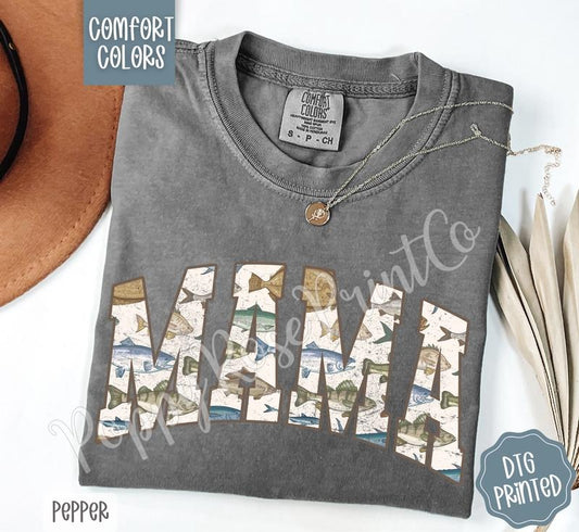 Fishing Mama Shirt Comfort Colors, Cute Fish Mom Tshirt,  Trendy  Women's Tee, Gift for Her Hoodie, Sweatshirt