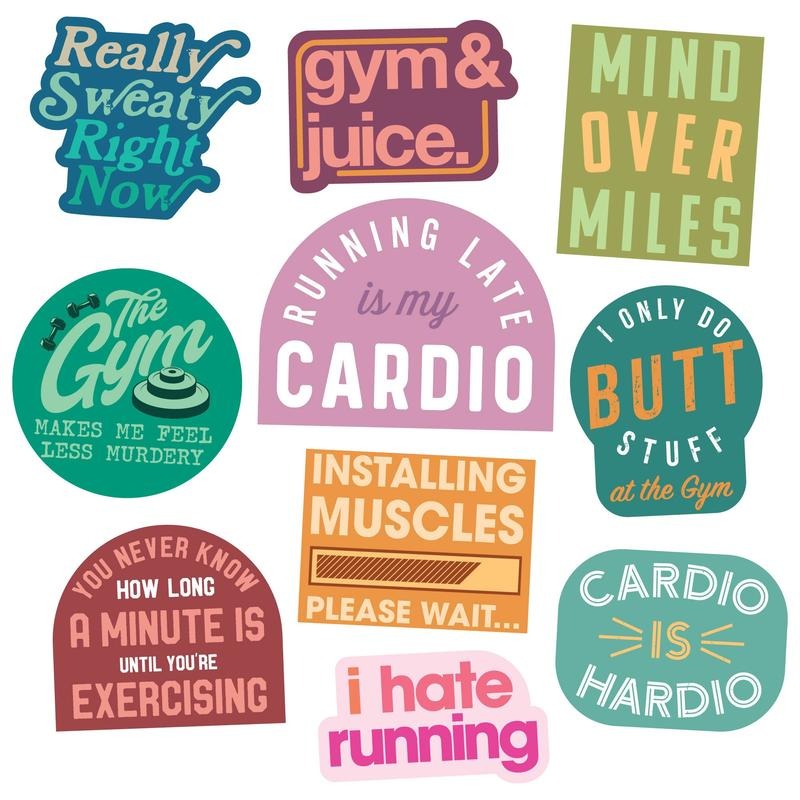Fitness Sticker Extra Large Stickers for Adults Funny Adhesives with Memes Sarcastic  Funny Fitness  Multi T-Shirts,...