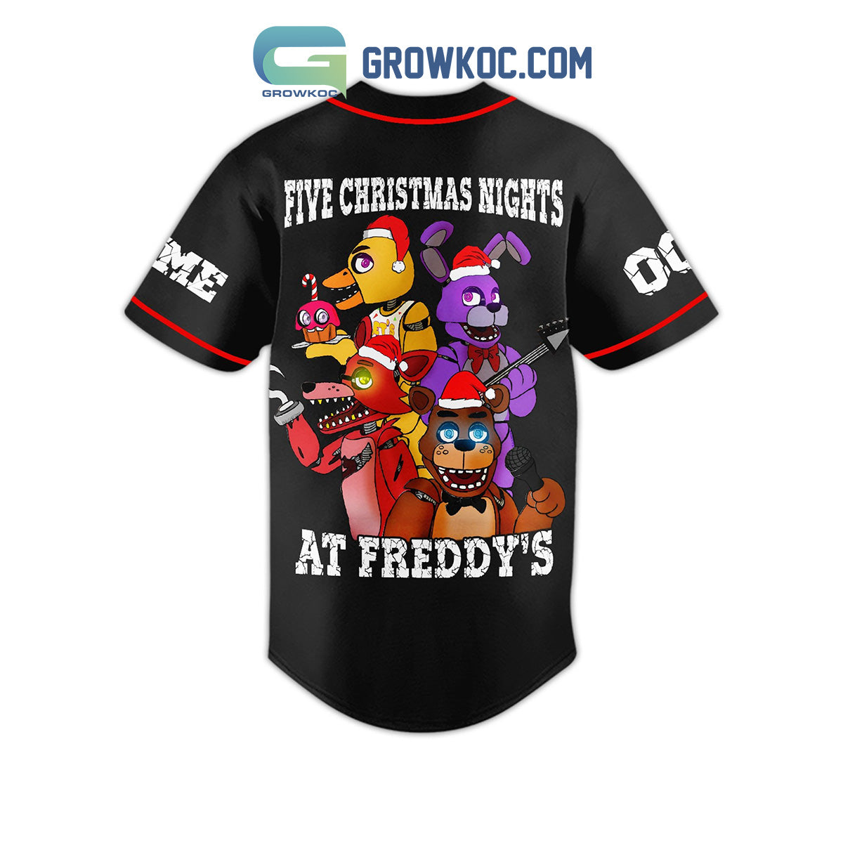 Five Christmas Nights At Freddy_s Horror Game Custom Name Number Baseball Jersey