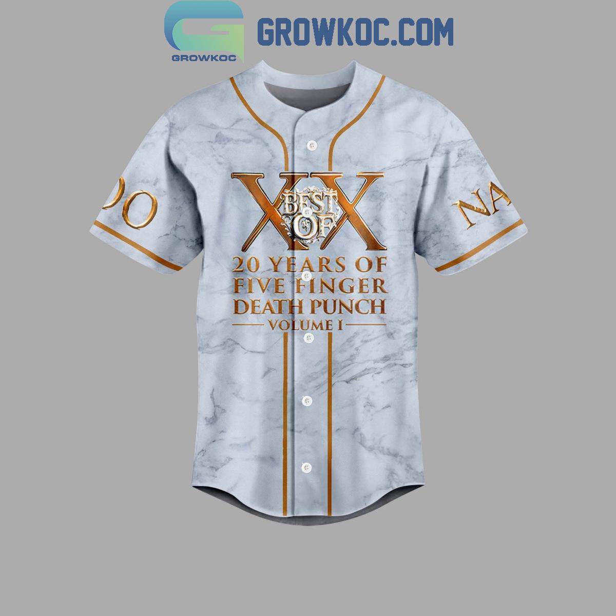 Five Finger Death Punch 20 Years Personalized Baseball Jersey