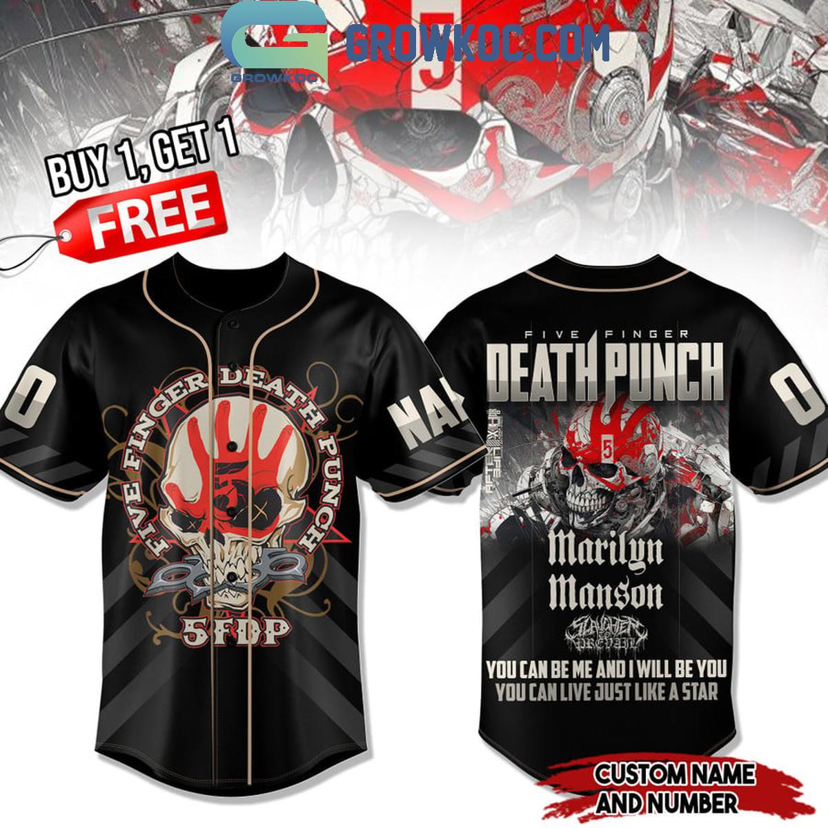 Five Finger Death Punch Marilyn Manson Live Like A Star Personalized Baseball Jersey