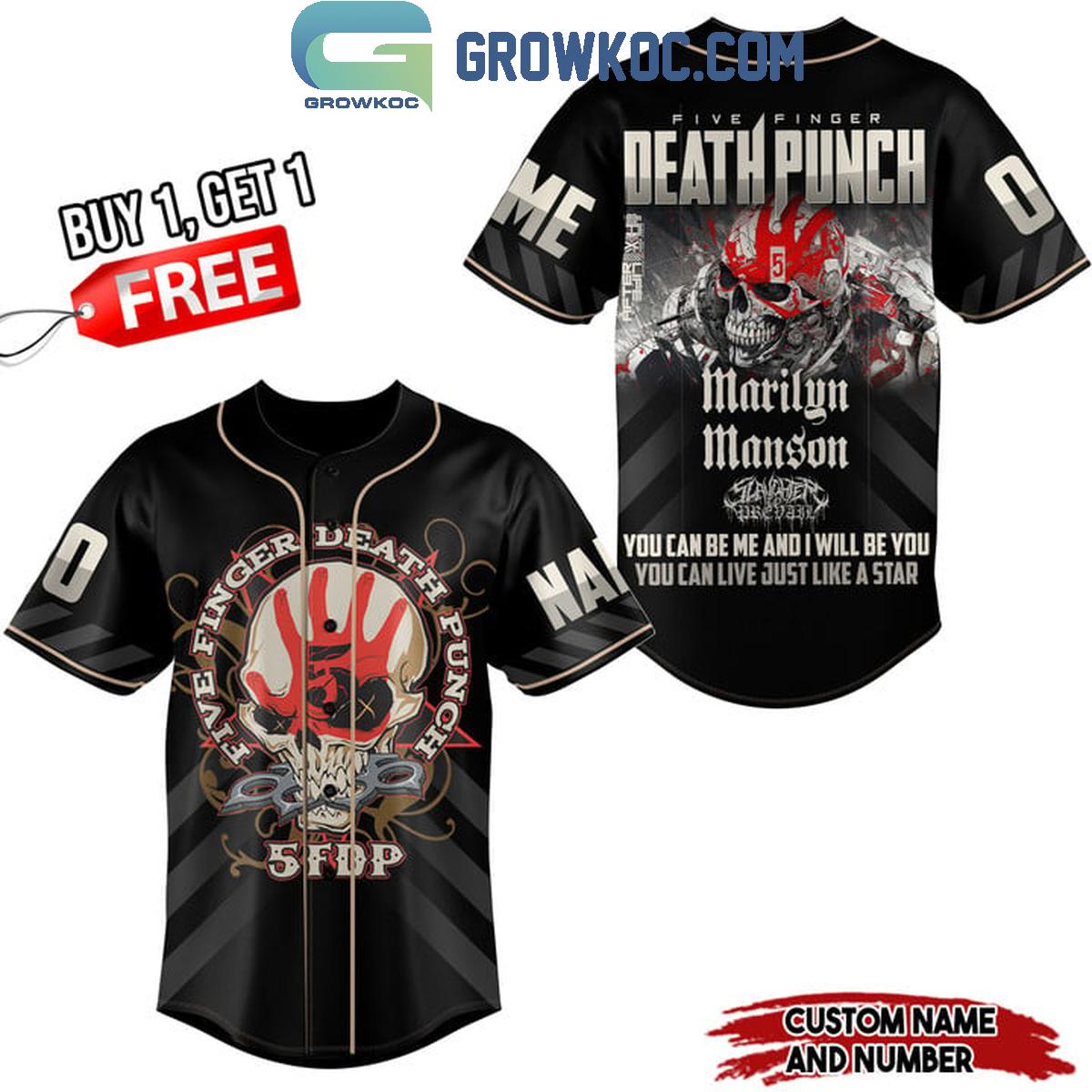 Five Finger Death Punch Marilyn Manson Live Like A Star Personalized Baseball Jersey