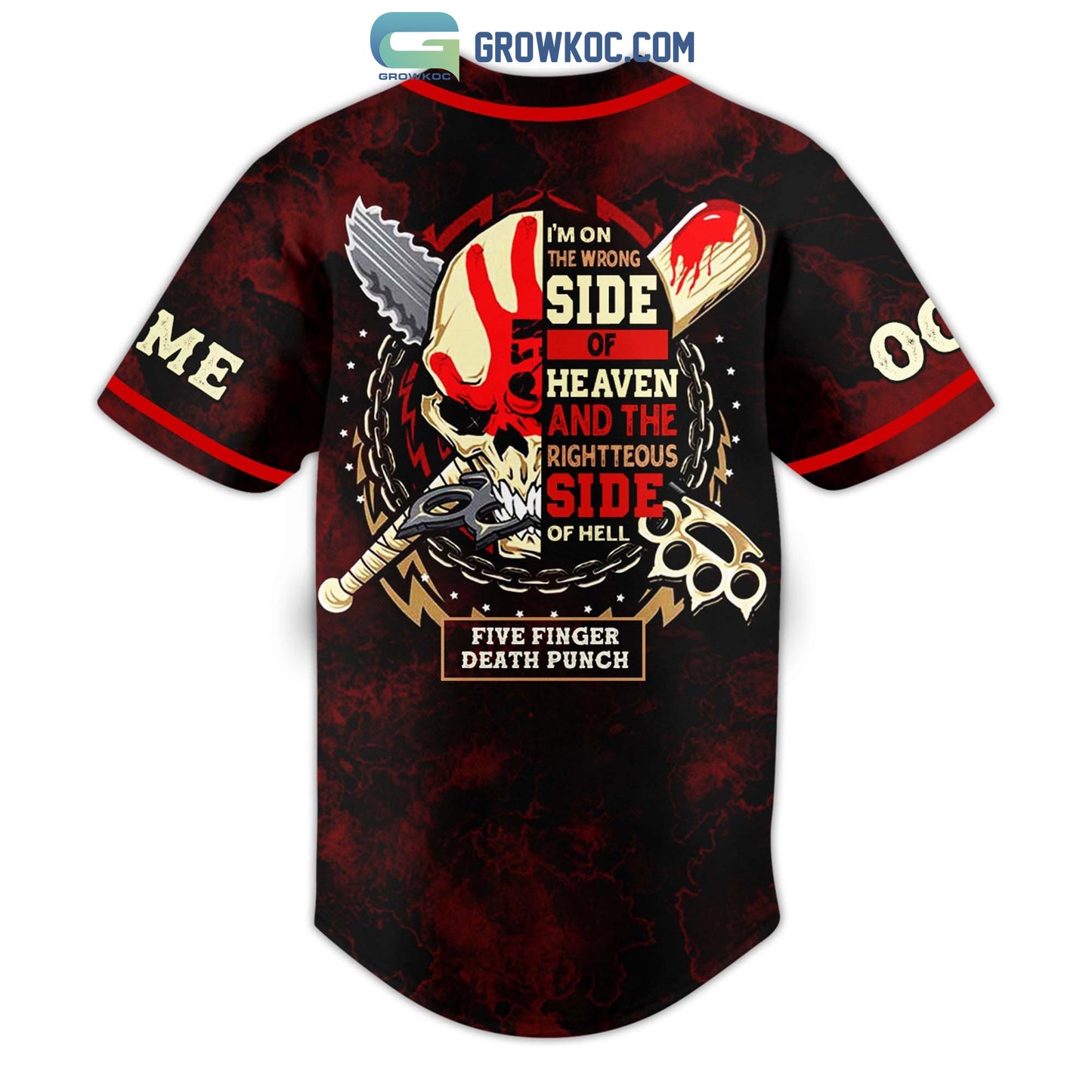 Five Finger Death Punch Personalized Baseball Jersey
