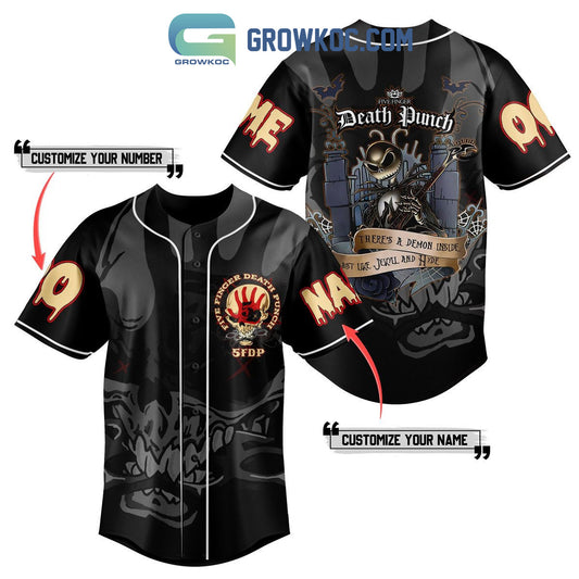 Five Finger Death Punch There’s A Demon Inside Just Like Jekyll And Hyde Personalized Baseball Jersey