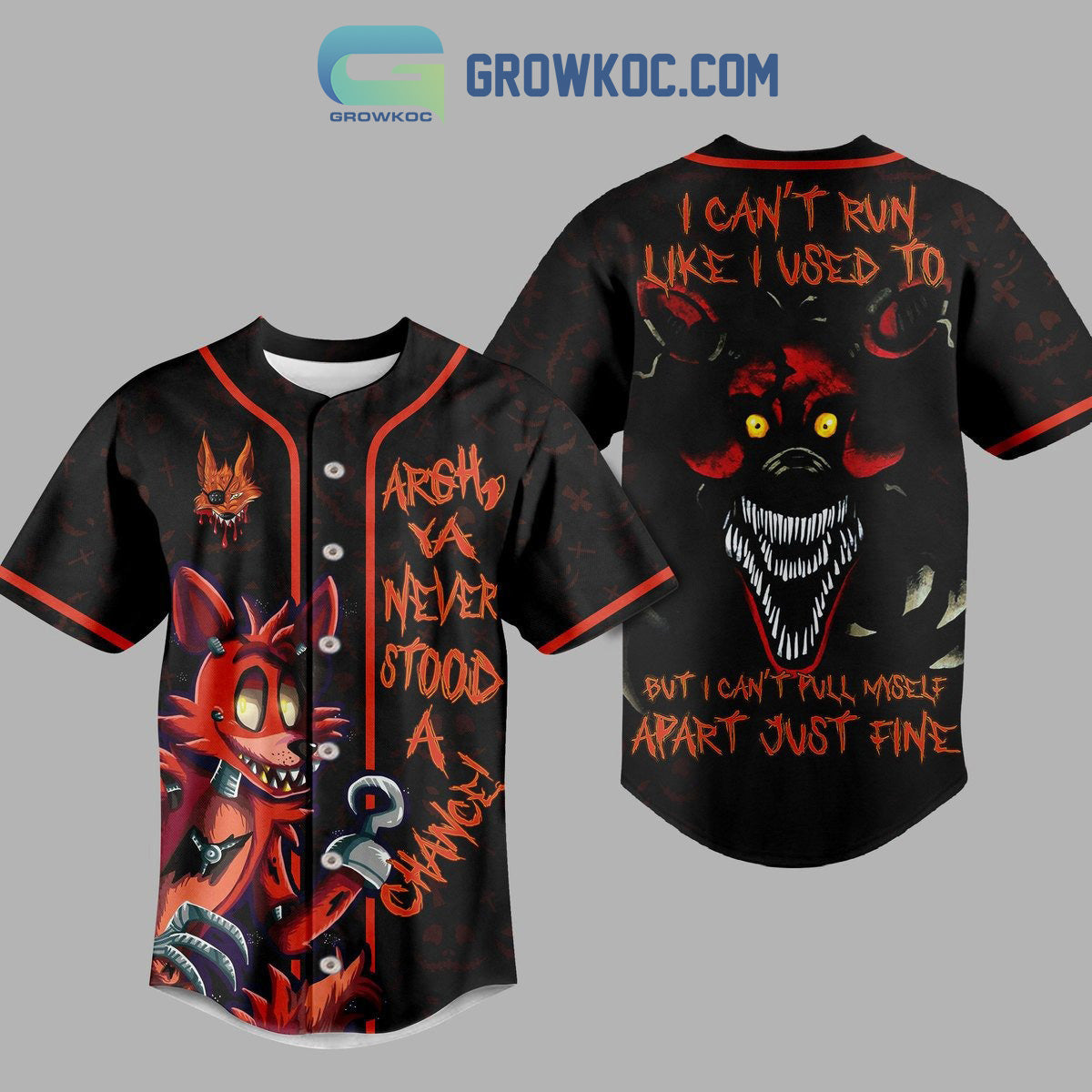 Five Night At Freddy Argh Ya Never Stood A Chance Baseball Jersey