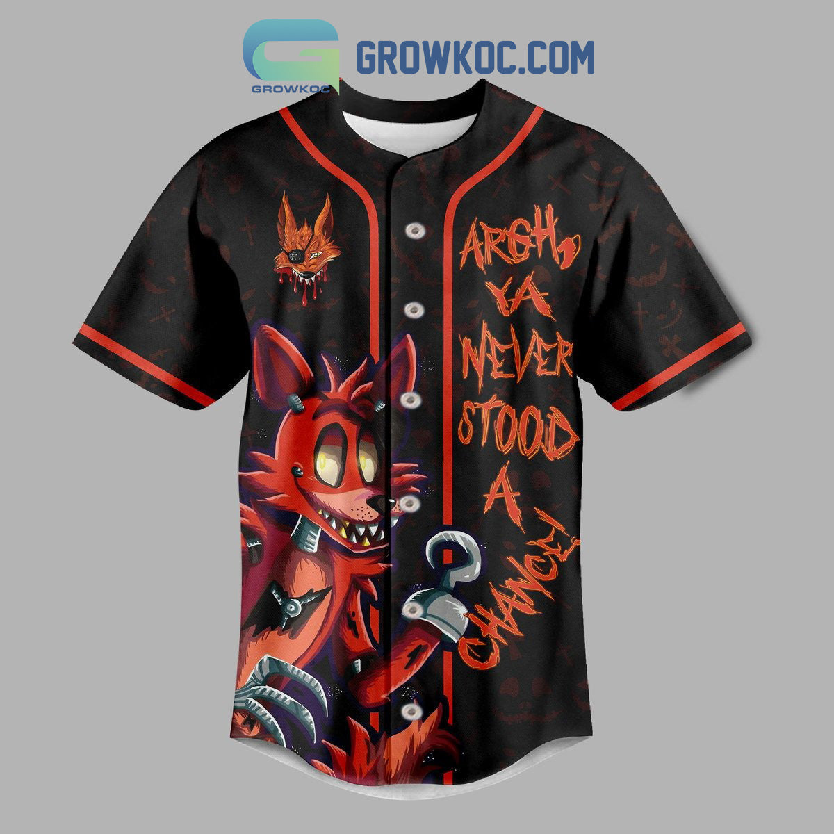 Five Night At Freddy Argh Ya Never Stood A Chance Baseball Jersey