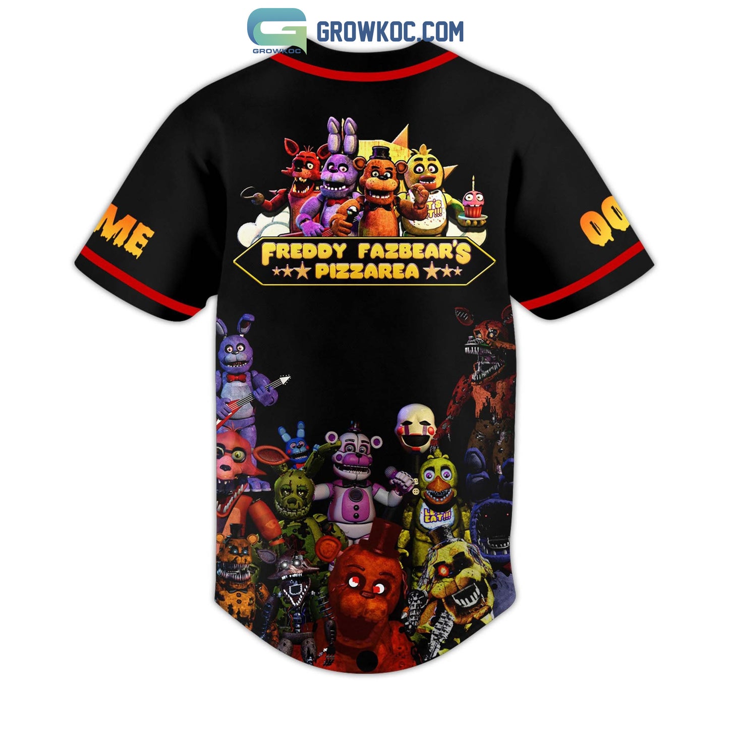 Five Nights At Freddy’s Personalized Baseball Jersey
