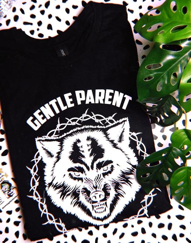 Flash Sale Gentle Parent, Fierce Protector Wolf Black Unisex Shirt Hoodie, Sweatshirt | WearSparks.com