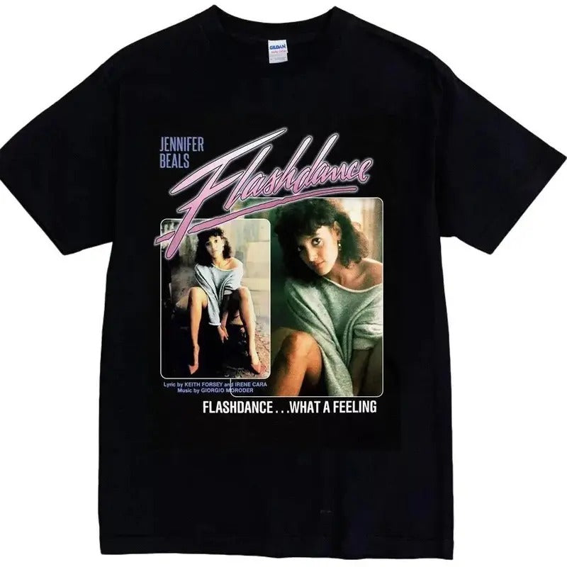 Flashdance (1983) Jennifer Beals Movie Shirt Cotton Menswear T-Shirt Hoodie, Sweatshirt | WearSparks.com
