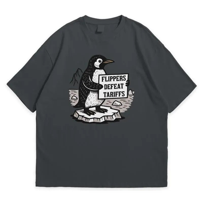 Flippers Defeat Tariffs Penguins Shirt, Foxtrot Delta Tango TShirt, Tariff Penguin Shirt, Penguins Against Tariffs...