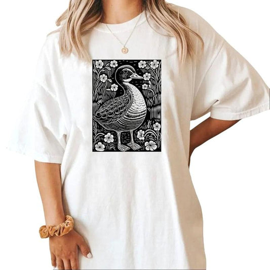 Floral Classic Mallard Duck Hunting Hoodie T-shirt Sweatshirt Unisex Husband | WearSparks.com