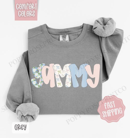 Floral Gammy Comfort Colors Sweatshirt, Cute Spring Grandma Sweater, Coquette Gammy Crewneck T-Shirts, Hoodie