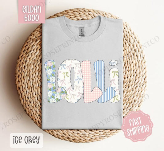 Floral Lolli Gildan Shirt, Cute Spring Grandma Tshirt, Coquette Lolli Tee Hoodie, Sweatshirt | WearSparks.com