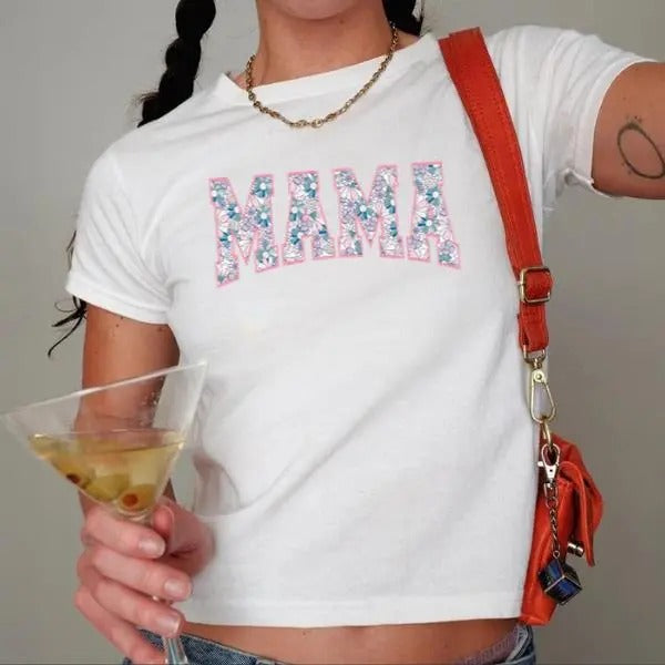 Floral Mama Baby tee, Cute Mom Baby tee, Mothers Day Gift, New Mom Gift, Spring Motherhood Tee, Gift For Mom Hoodie,...