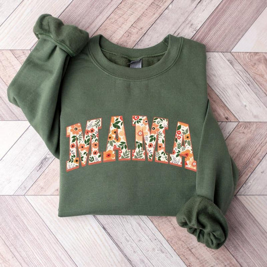 Floral Mama Sweatshirt, Cute Mom Sweatshirt, Mother's Day Gift, Mommy Shirt, New Mom Gift, Gift for Mother, Mama Shirt...