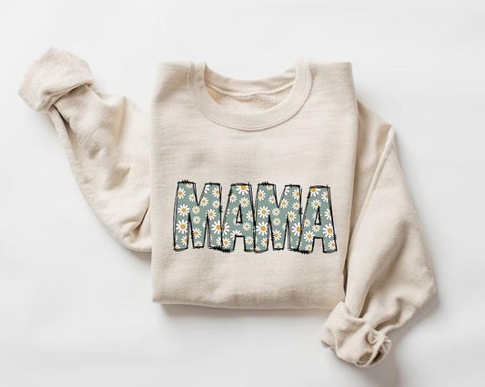 Floral Mama Sweatshirt, Cute Mom Sweatshirt, Mother's Day Gift, Mommy Shirt, New Mom Gift, Gift for Mother, Mama Shirt,...