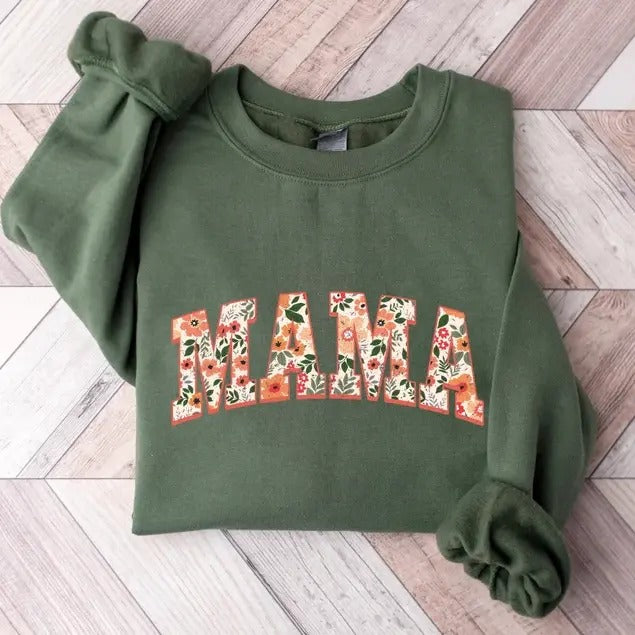 Floral Mama Sweatshirt, Hoodie, T-Shirtstyle{n002}2 T-Shirts | WearSparks.com
