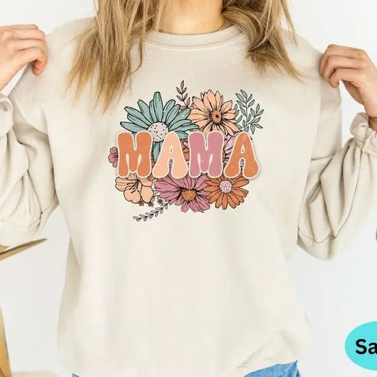 Floral Mama Sweatshirt, Mama Hoodie, Mama Shirts, Mothers Day Shirt, Gift For Mothers Day, New Mom Gifts, Wildflower Mama...