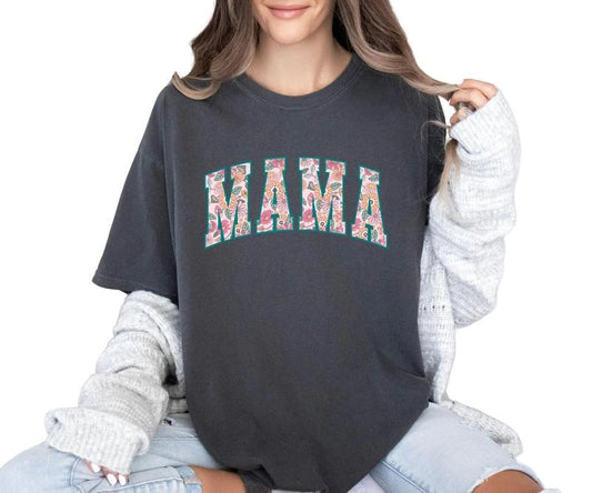 Floral Mama Teal Print Comfort colors Tee shirt Hoodie, Sweatshirt | WearSparks.com