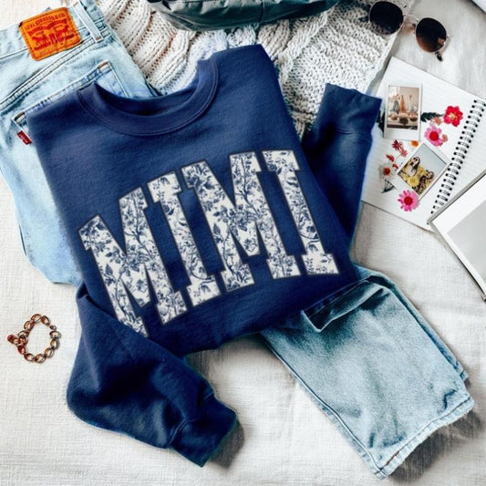 Floral Mimi Sweatshirt, Mimi Sweatshirt, Mimi Crewneck, Best Mimi Shirt, Toile De Jouy, Chinoiserie, Mother's Day Gift,...