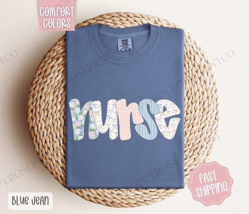 Floral Nurse Comfort Colors Shirt, Cute Spring RN Tshirt, Coquette Nursing Tee Hoodie, Sweatshirt | WearSparks.com