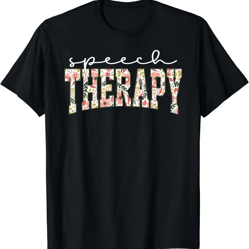 Floral Speech Therapy Speech Language Pathologist SLP Crew T-Shirt Hoodie, Sweatshirt | WearSparks.com