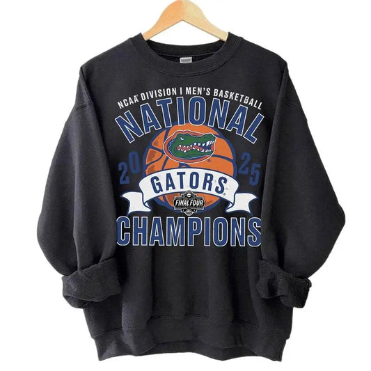 Florida Gators Basketball NCAA Champion Sweatshirt, NCAA Champion Sweatshirt, 2025 March Madness Winners, Graphic Sport...