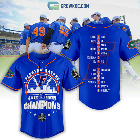 Florida Gators College World Series Champions 2023 Baseball Jersey