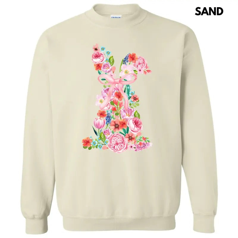 Flower Garden Bunny Sweatshirt 'NLB' T-Shirts, Hoodie | WearSparks.com