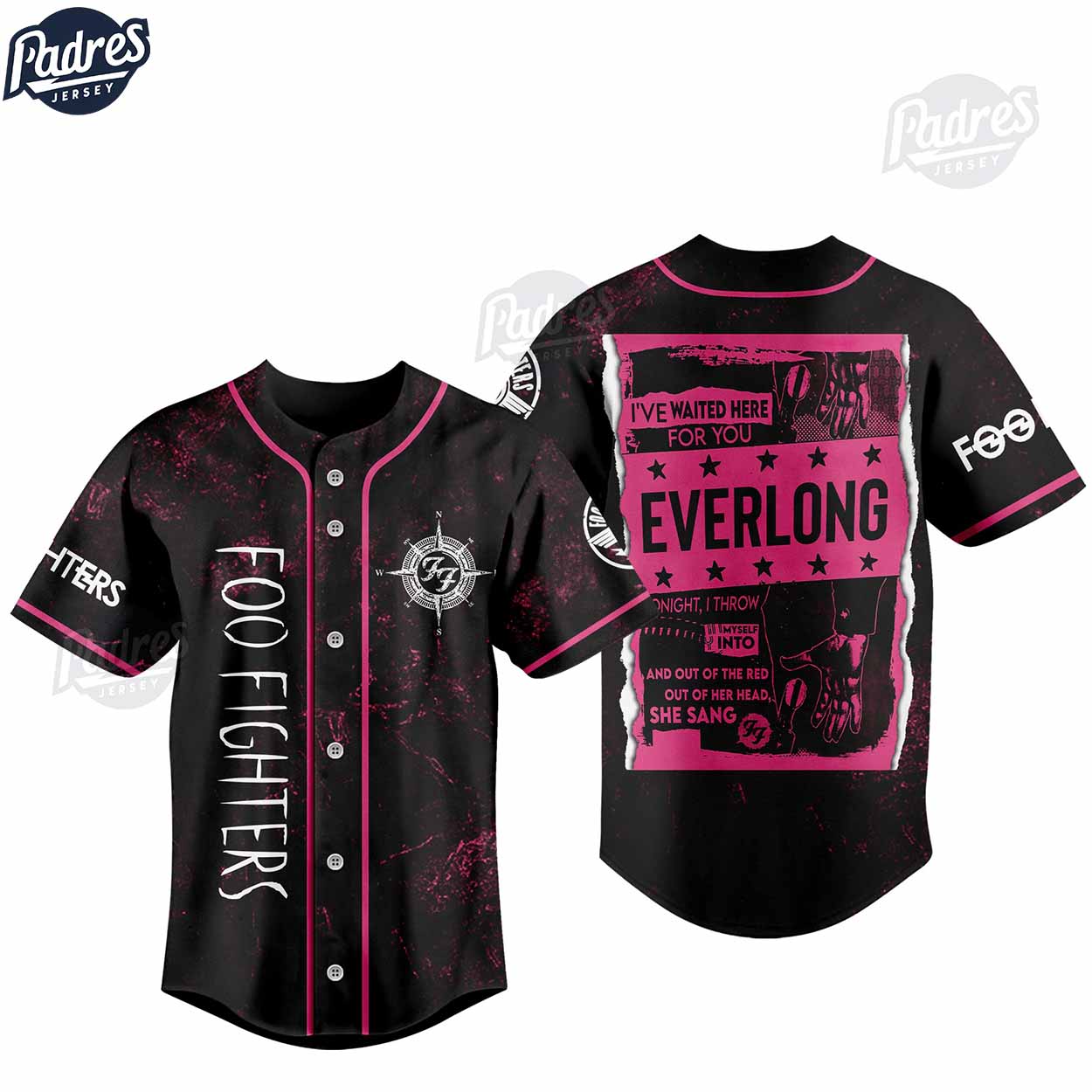 Foo Fighter Everlong Custom Baseball Jersey Style - Padres Jersey Oasis: Elevate Your Baseball Style Game T-Shirts,...
